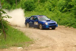 Jimmy Pelizzari / Bryce Proseus Subaru WRX on SS3, Woodtick Hollow.
