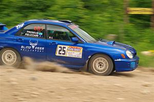 Jimmy Pelizzari / Bryce Proseus Subaru WRX on SS3, Woodtick Hollow.