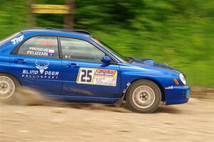 Jimmy Pelizzari / Bryce Proseus Subaru WRX on SS3, Woodtick Hollow.
