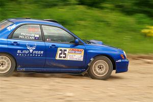 Jimmy Pelizzari / Bryce Proseus Subaru WRX on SS3, Woodtick Hollow.