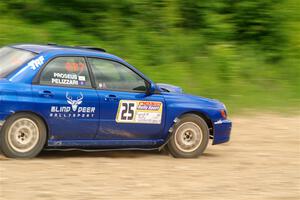 Jimmy Pelizzari / Bryce Proseus Subaru WRX on SS3, Woodtick Hollow.