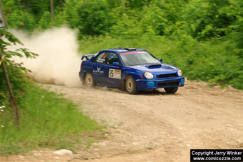 Jimmy Pelizzari / Bryce Proseus Subaru WRX on SS3, Woodtick Hollow.