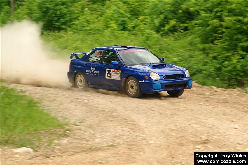 Jimmy Pelizzari / Bryce Proseus Subaru WRX on SS3, Woodtick Hollow.