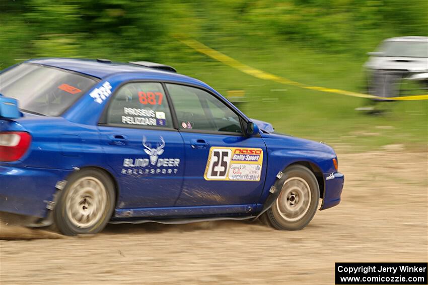 Jimmy Pelizzari / Bryce Proseus Subaru WRX on SS3, Woodtick Hollow.