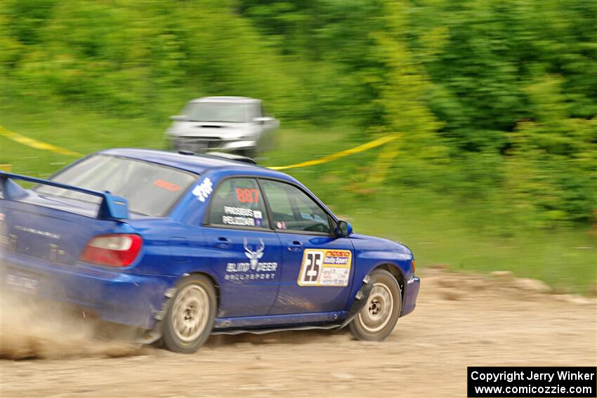 Jimmy Pelizzari / Bryce Proseus Subaru WRX on SS3, Woodtick Hollow.