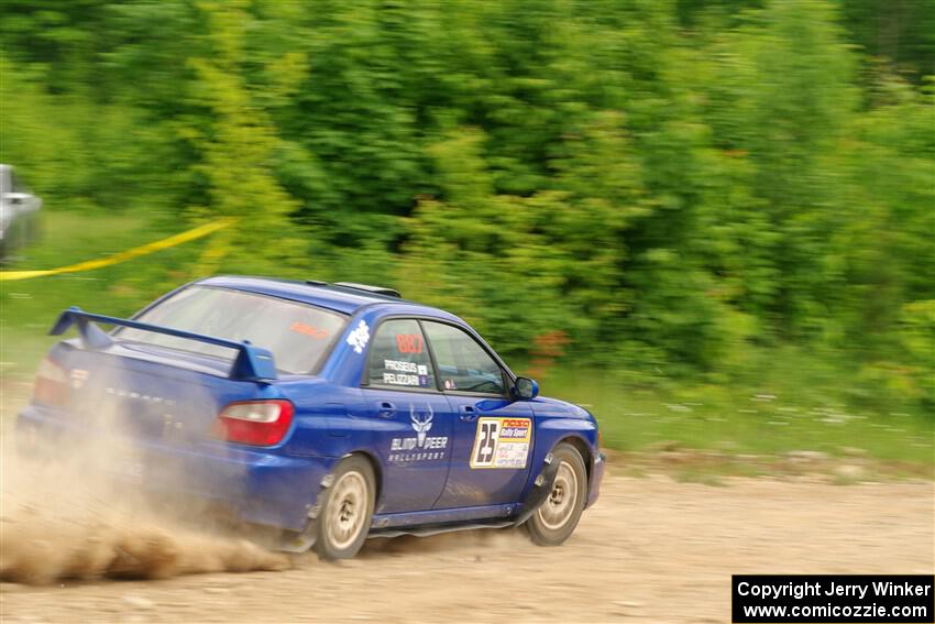 Jimmy Pelizzari / Bryce Proseus Subaru WRX on SS3, Woodtick Hollow.