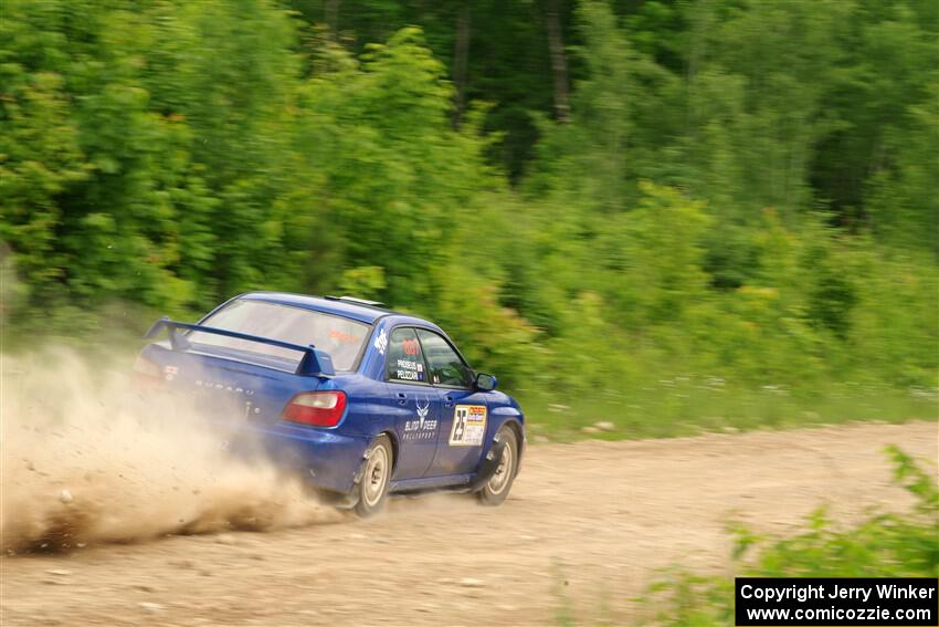 Jimmy Pelizzari / Bryce Proseus Subaru WRX on SS3, Woodtick Hollow.