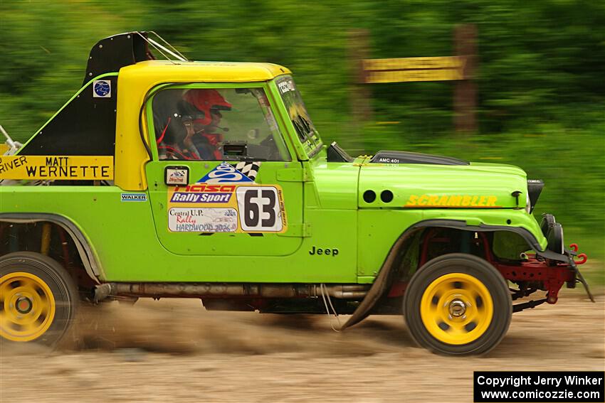 Mike Purzycki / Matt Wernette Jeep Scrambler on SS3, Woodtick Hollow.