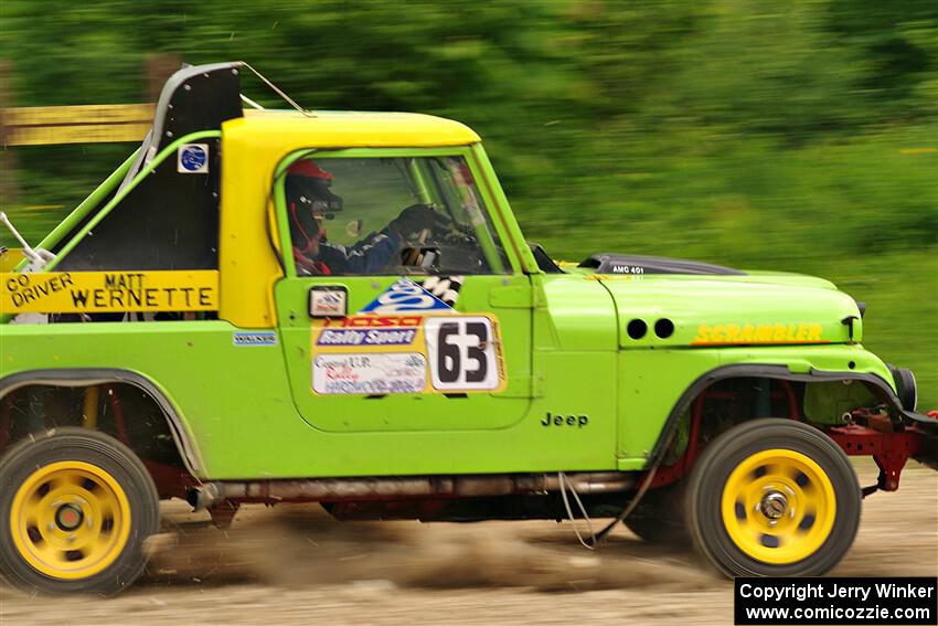Mike Purzycki / Matt Wernette Jeep Scrambler on SS3, Woodtick Hollow.
