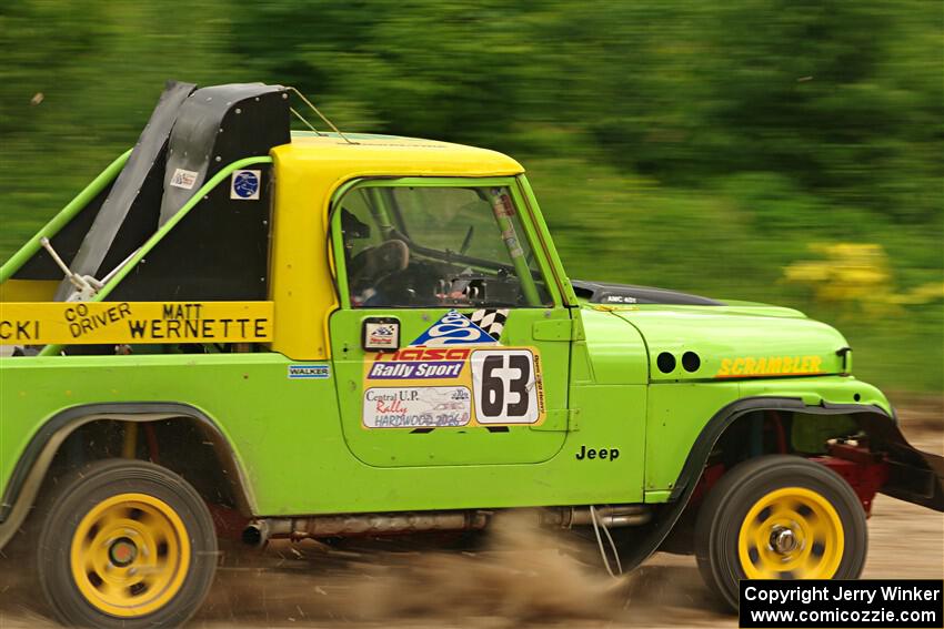 Mike Purzycki / Matt Wernette Jeep Scrambler on SS3, Woodtick Hollow.