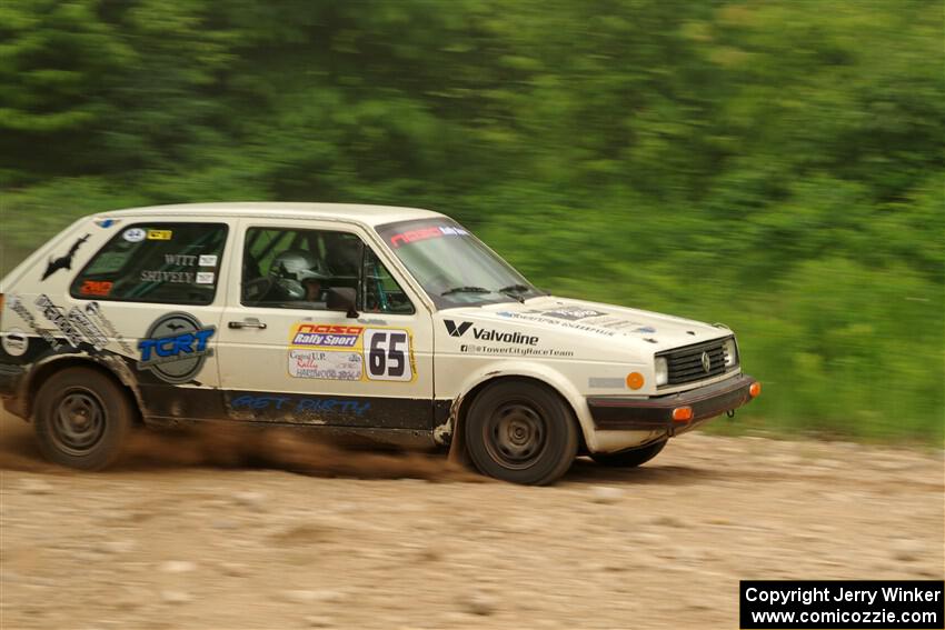 Heath Shively / Shanti Witt VW Golf on SS3, Woodtick Hollow.