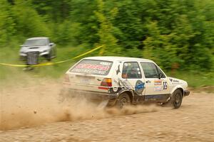 Heath Shively / Shanti Witt VW Golf on SS3, Woodtick Hollow.