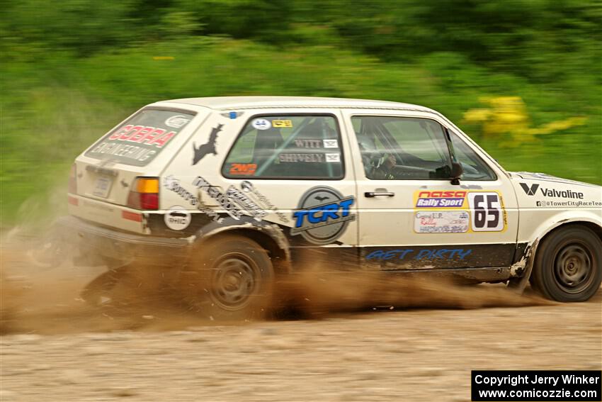 Heath Shively / Shanti Witt VW Golf on SS3, Woodtick Hollow.