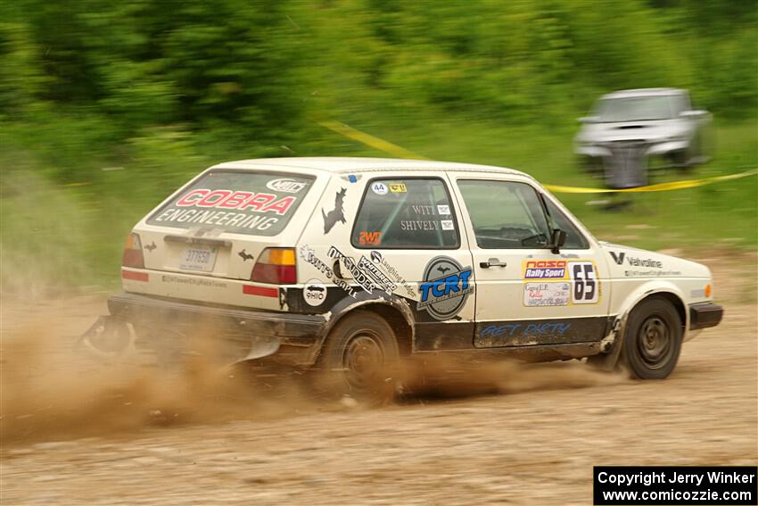Heath Shively / Shanti Witt VW Golf on SS3, Woodtick Hollow.