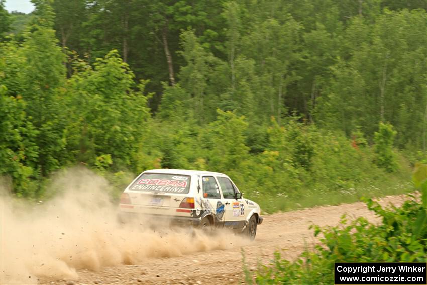 Heath Shively / Shanti Witt VW Golf on SS3, Woodtick Hollow.