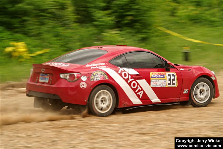 Eric Anderson / Taylor Haelterman Toyota FR-S on SS3, Woodtick Hollow.
