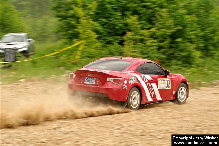 Eric Anderson / Taylor Haelterman Toyota FR-S on SS3, Woodtick Hollow.