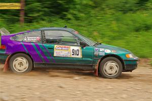 Maegan Burkart / Joanna Seaman Honda CRX Si on SS3, Woodtick Hollow.