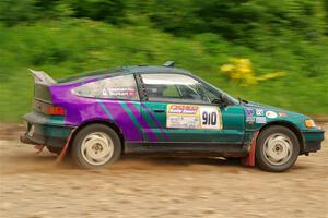 Maegan Burkart / Joanna Seaman Honda CRX Si on SS3, Woodtick Hollow.