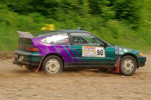 Maegan Burkart / Joanna Seaman Honda CRX Si on SS3, Woodtick Hollow.