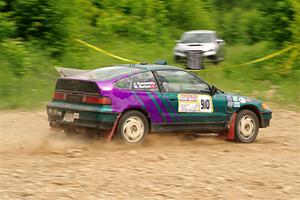 Maegan Burkart / Joanna Seaman Honda CRX Si on SS3, Woodtick Hollow.
