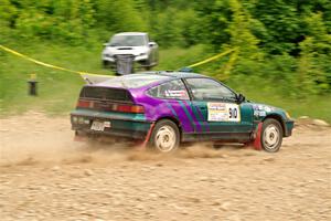 Maegan Burkart / Joanna Seaman Honda CRX Si on SS3, Woodtick Hollow.