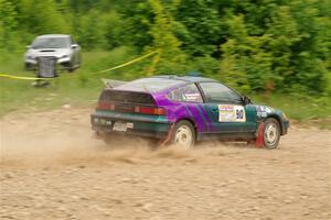 Maegan Burkart / Joanna Seaman Honda CRX Si on SS3, Woodtick Hollow.