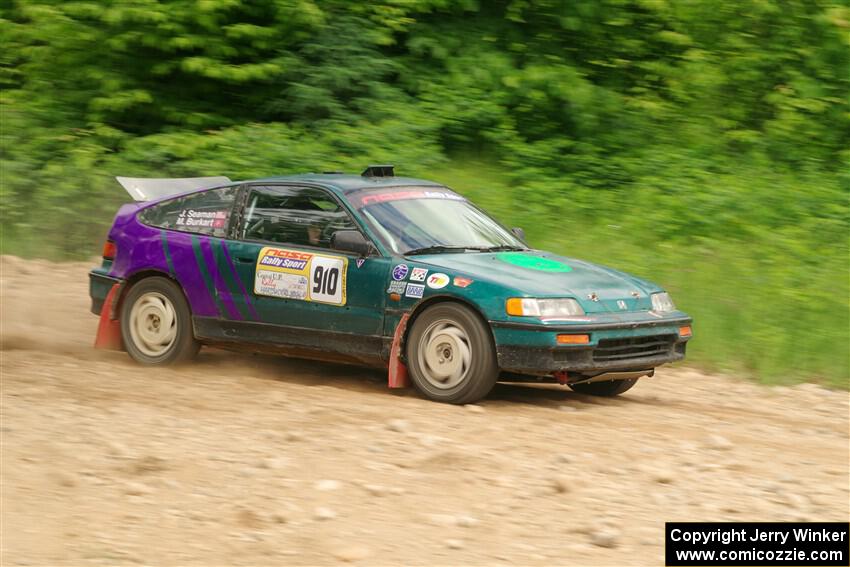 Maegan Burkart / Joanna Seaman Honda CRX Si on SS3, Woodtick Hollow.