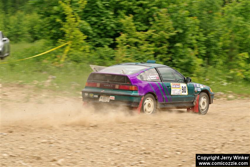 Maegan Burkart / Joanna Seaman Honda CRX Si on SS3, Woodtick Hollow.