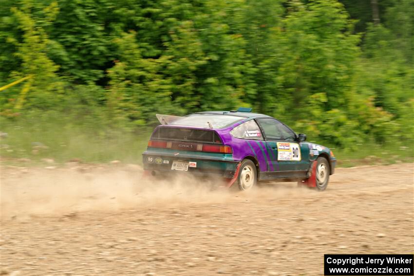 Maegan Burkart / Joanna Seaman Honda CRX Si on SS3, Woodtick Hollow.