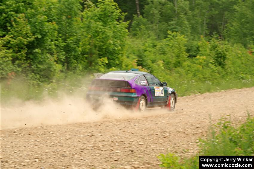 Maegan Burkart / Joanna Seaman Honda CRX Si on SS3, Woodtick Hollow.