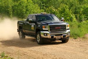 A GMC Sierra pickup sweeps SS4, Hollow Woodtick.