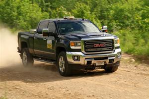 A GMC Sierra pickup sweeps SS4, Hollow Woodtick.