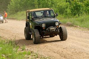 A Jeep Wrangler sweeps SS4, Hollow Woodtick.