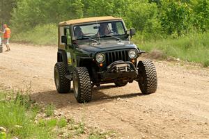 A Jeep Wrangler sweeps SS4, Hollow Woodtick.