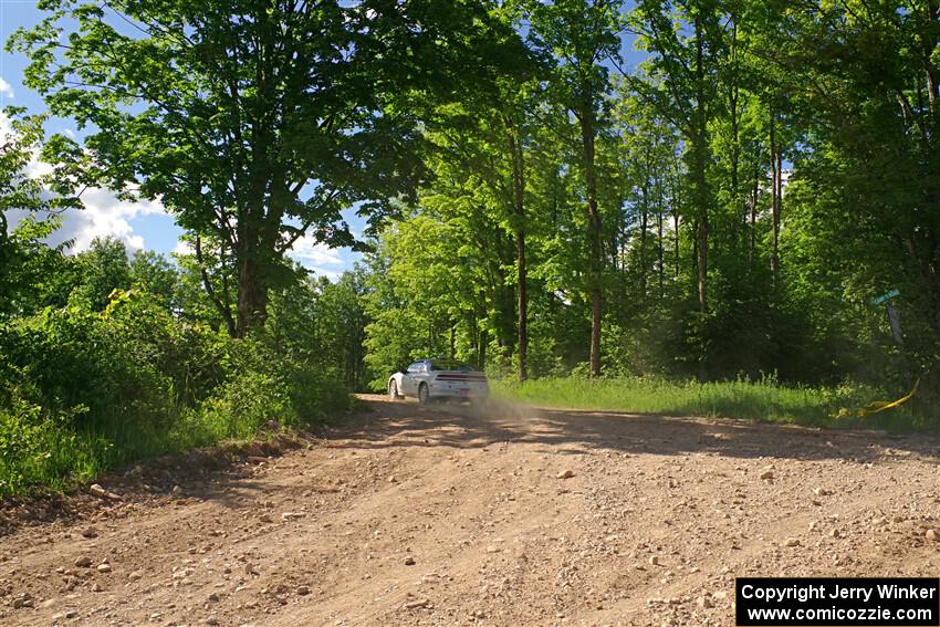 The '0' car, a Mitsubishi Eclipse GSX, on SS5, Chainsaw Junksin.