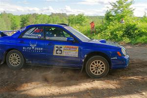Jimmy Pelizzari / Bryce Proseus Subaru WRX on SS5, Chainsaw Junksin.