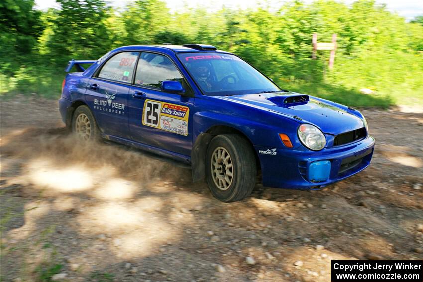 Jimmy Pelizzari / Bryce Proseus Subaru WRX on SS5, Chainsaw Junksin.