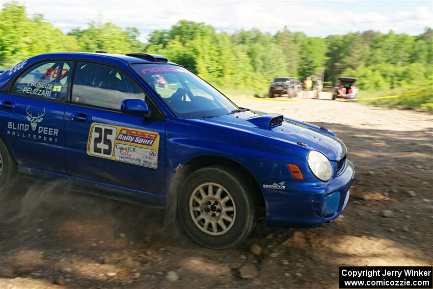 Jimmy Pelizzari / Bryce Proseus Subaru WRX on SS5, Chainsaw Junksin.