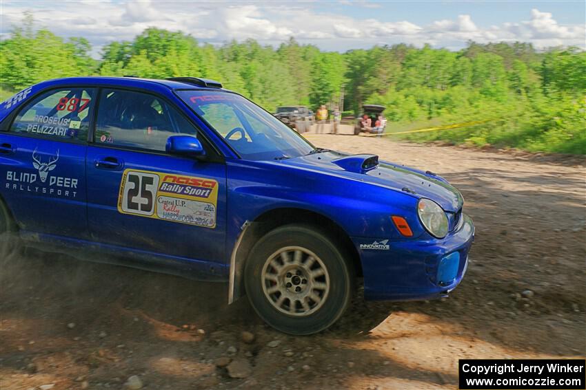 Jimmy Pelizzari / Bryce Proseus Subaru WRX on SS5, Chainsaw Junksin.