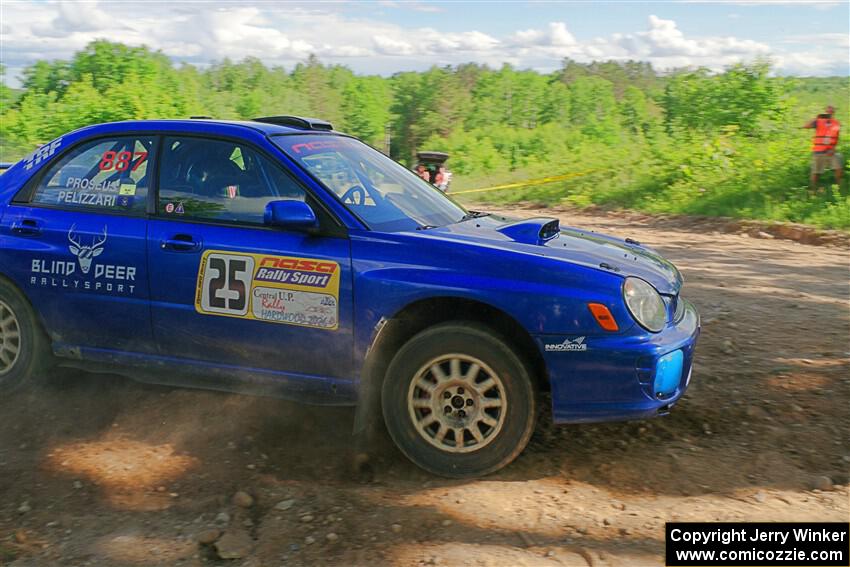 Jimmy Pelizzari / Bryce Proseus Subaru WRX on SS5, Chainsaw Junksin.