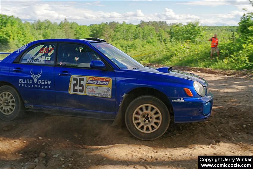 Jimmy Pelizzari / Bryce Proseus Subaru WRX on SS5, Chainsaw Junksin.