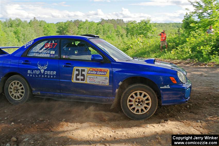 Jimmy Pelizzari / Bryce Proseus Subaru WRX on SS5, Chainsaw Junksin.