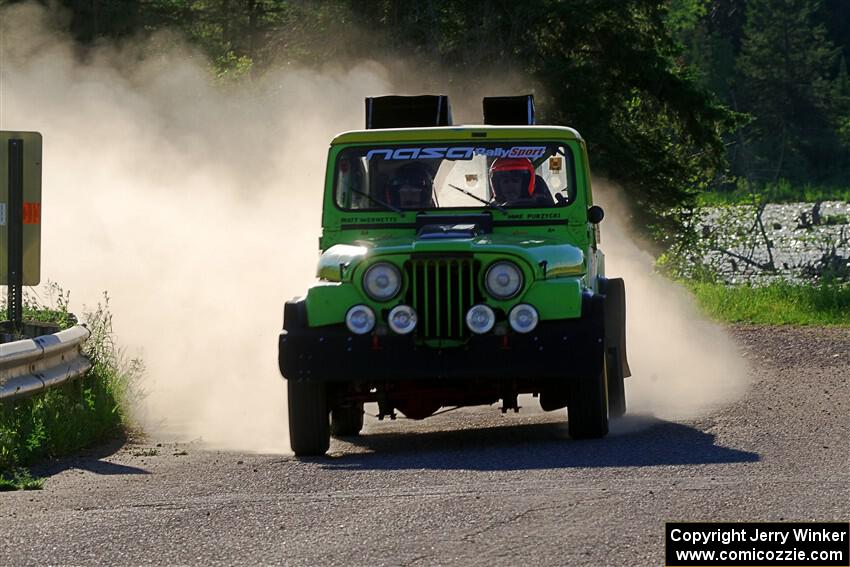 Mike Purzycki / Matt Wernette Jeep Scrambler on SS6, Camp 3 South.