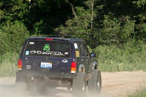 A Jeep Wrangler sweeps SS6, Camp 3 South.
