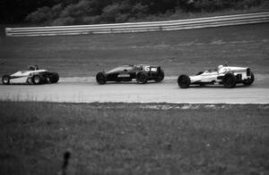 Greg McCammack's Zink Z-19 Formula 440 is chased by Eric Tremayne's Stiletto Formula Vee and Jerry Knapp's Lynx B Formula Vee