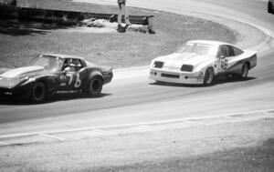 Kent Keller's GT-1 Chevy Corvette is chased by Keith Feldott's GT-1 Chevy Monza Mirage