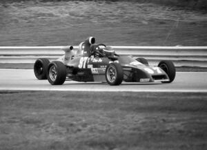 Formula Ford race: Steve Ice's Lola T-642 is passed by Curtis Farley's Reynard 83F