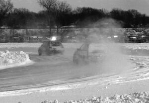 The Terry Orr VW GTI is chased by the Adam Popp / Denny Popp Dodge Colt Turbo.