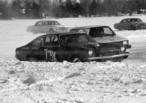 Ray Miller's Chevy Vega V-8 about to be passed by Herm Johnson's VW GTI